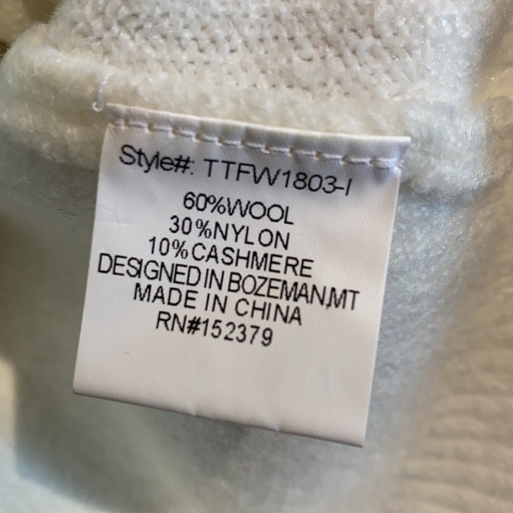 Wool Cashmere Blend V Neck Sweater - Picture 7 of 7